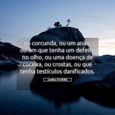 Picture 05 - Levítico 21:20 BSL - ou corcunda, ou um anão, ou um que tenha um - Bible Verse Picture