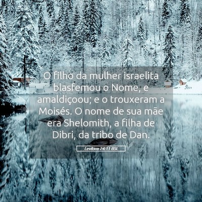 Picture 05 - Levítico 24:11 BSL - O filho da mulher israelita blasfemou o Nome, e - Bible Verse Picture