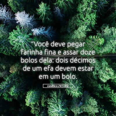 Picture 05 - Levítico 24:5 BSL - “Você deve pegar farinha fina e assar doze - Bible Verse Picture