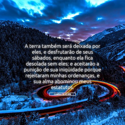 Picture 05 - Levítico 26:43 BSL - A terra também será deixada por eles, e - Bible Verse Picture