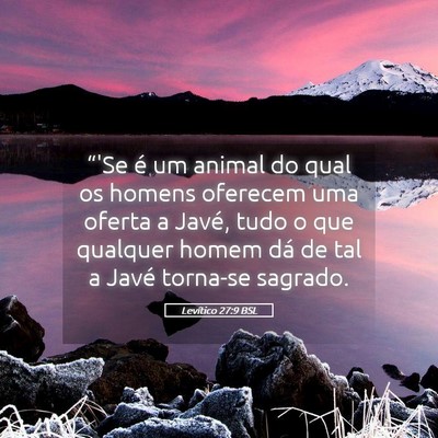 Picture 05 - Levítico 27:9 BSL - “'Se é um animal do qual os homens oferecem - Bible Verse Picture