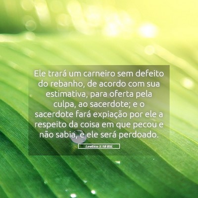 Picture 05 - Levítico 5:18 BSL - Ele trará um carneiro sem defeito do rebanho, de - Bible Verse Picture
