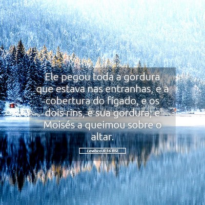 Picture 05 - Levítico 8:16 BSL - Ele pegou toda a gordura que estava nas - Bible Verse Picture