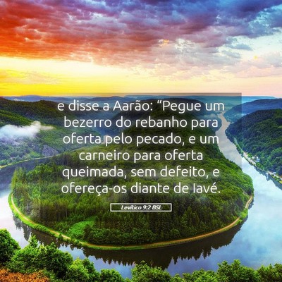 Picture 05 - Levítico 9:2 BSL - e disse a Aarão: “Pegue um bezerro do rebanho - Bible Verse Picture