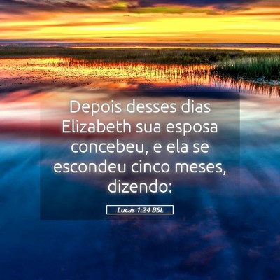 Picture 05 - Lucas 1:24 BSL - Depois desses dias Elizabeth sua esposa concebeu, - Bible Verse Picture