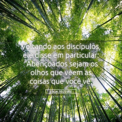 Picture 05 - Lucas 10:23 BSL - Voltando aos discípulos, ele disse em - Bible Verse Picture