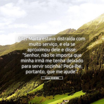 Picture 05 - Lucas 10:40 BSL - Mas Marta estava distraída com muito serviço, e - Bible Verse Picture