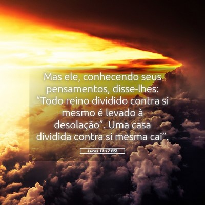 Picture 05 - Lucas 11:17 BSL - Mas ele, conhecendo seus pensamentos, disse-lhes: - Bible Verse Picture