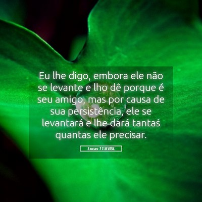 Picture 05 - Lucas 11:8 BSL - Eu lhe digo, embora ele não se levante e lho dê - Bible Verse Picture