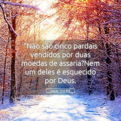 Picture 05 - Lucas 12:6 BSL - “Não são cinco pardais vendidos por duas - Bible Verse Picture