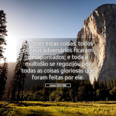 Picture 05 - Lucas 13:17 BSL - Ao dizer estas coisas, todos os seus adversários - Bible Verse Picture