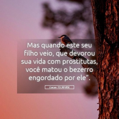 Picture 05 - Lucas 15:30 BSL - Mas quando este seu filho veio, que devorou sua - Bible Verse Picture