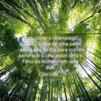 Picture 05 - Lucas 17:24 BSL - pois, como o relâmpago, quando brilha de uma - Bible Verse Picture