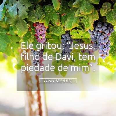 Picture 05 - Lucas 18:38 BSL - Ele gritou: “Jesus, filho de Davi, tem piedade - Bible Verse Picture
