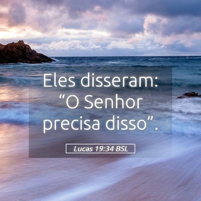 Picture 05 - Lucas 19:34 BSL - Eles disseram: “O Senhor precisa - Bible Verse Picture