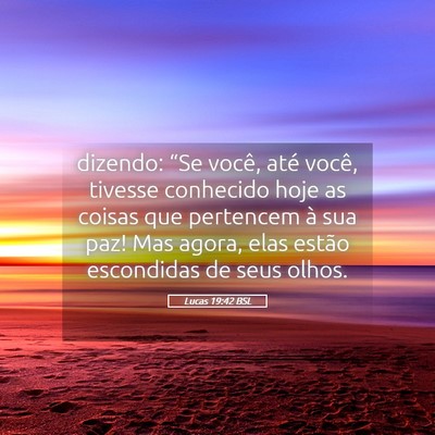 Picture 05 - Lucas 19:42 BSL - dizendo: “Se você, até você, tivesse - Bible Verse Picture