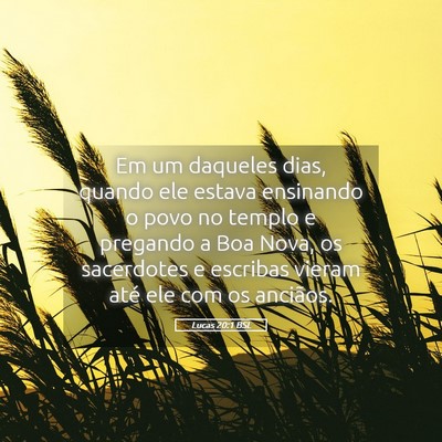 Picture 05 - Lucas 20:1 BSL - Em um daqueles dias, quando ele estava ensinando - Bible Verse Picture