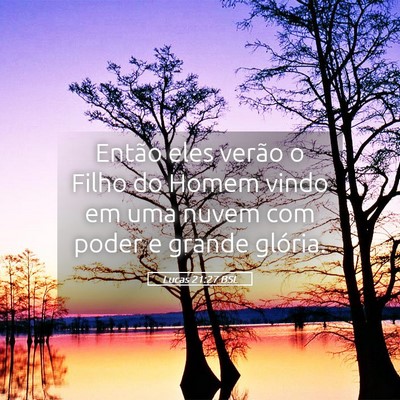 Picture 05 - Lucas 21:27 BSL - Então eles verão o Filho do Homem vindo em uma - Bible Verse Picture