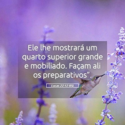 Picture 05 - Lucas 22:12 BSL - Ele lhe mostrará um quarto superior grande e - Bible Verse Picture