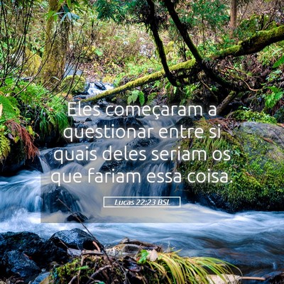 Picture 05 - Lucas 22:23 BSL - Eles começaram a questionar entre si quais deles - Bible Verse Picture