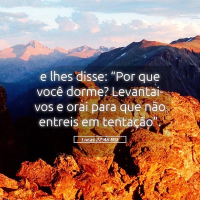 Picture 05 - Lucas 22:46 BSL - e lhes disse: “Por que você dorme? - Bible Verse Picture