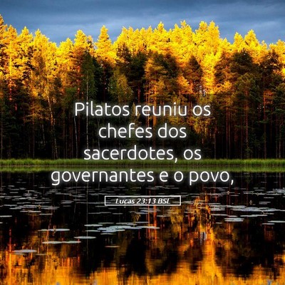 Picture 05 - Lucas 23:13 BSL - Pilatos reuniu os chefes dos sacerdotes, os - Bible Verse Picture