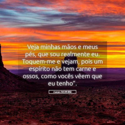 Picture 05 - Lucas 24:39 BSL - Veja minhas mãos e meus pés, que sou realmente - Bible Verse Picture