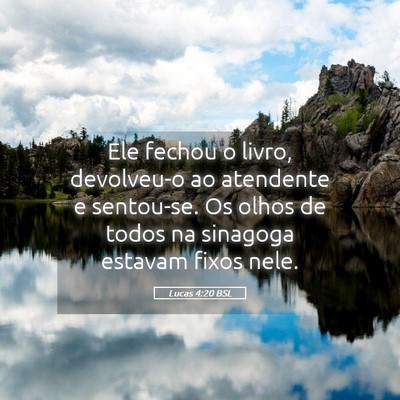 Picture 05 - Lucas 4:20 BSL - Ele fechou o livro, devolveu-o ao atendente e - Bible Verse Picture