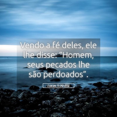 Picture 05 - Lucas 5:20 BSL - Vendo a fé deles, ele lhe disse: “Homem, seus - Bible Verse Picture