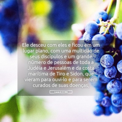 Picture 05 - Lucas 6:17 BSL - Ele desceu com eles e ficou em um lugar plano, - Bible Verse Picture