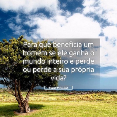 Picture 05 - Lucas 9:25 BSL - Para que beneficia um homem se ele ganha o mundo - Bible Verse Picture