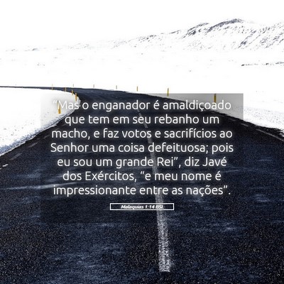 Picture 05 - Malaquias 1:14 BSL - “Mas o enganador é amaldiçoado que tem em seu - Bible Verse Picture