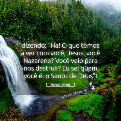 Picture 05 - Marcos 1:24 BSL - dizendo: “Ha! O que temos a ver com você, - Bible Verse Picture