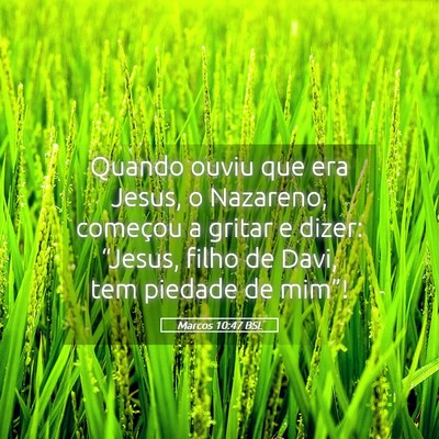 Picture 05 - Marcos 10:47 BSL - Quando ouviu que era Jesus, o Nazareno, começou - Bible Verse Picture