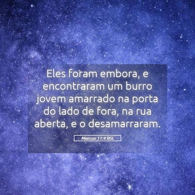 Picture 05 - Marcos 11:4 BSL - Eles foram embora, e encontraram um burro jovem - Bible Verse Picture