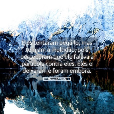 Picture 05 - Marcos 12:12 BSL - Eles tentaram pegá-lo, mas temiam a multidão; - Bible Verse Picture