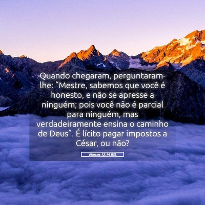 Picture 05 - Marcos 12:14 BSL - Quando chegaram, perguntaram-lhe: “Mestre, - Bible Verse Picture
