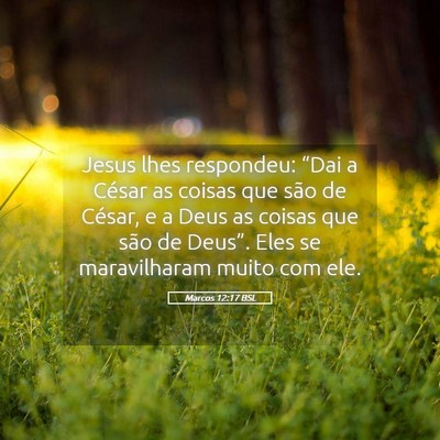 Picture 05 - Marcos 12:17 BSL - Jesus lhes respondeu: “Dai a César as coisas - Bible Verse Picture
