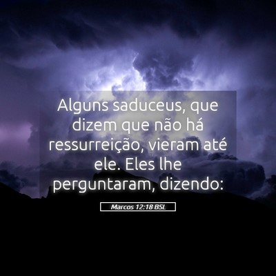 Picture 05 - Marcos 12:18 BSL - Alguns saduceus, que dizem que não há - Bible Verse Picture