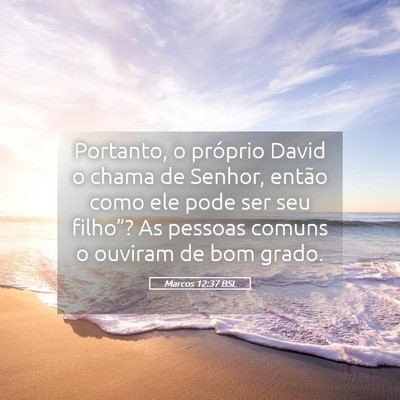 Picture 05 - Marcos 12:37 BSL - Portanto, o próprio David o chama de Senhor, - Bible Verse Picture