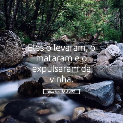 Picture 05 - Marcos 12:8 BSL - Eles o levaram, o mataram e o expulsaram da - Bible Verse Picture