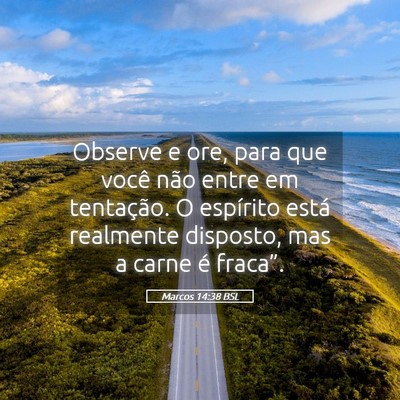 Picture 05 - Marcos 14:38 BSL - Observe e ore, para que você não entre em - Bible Verse Picture