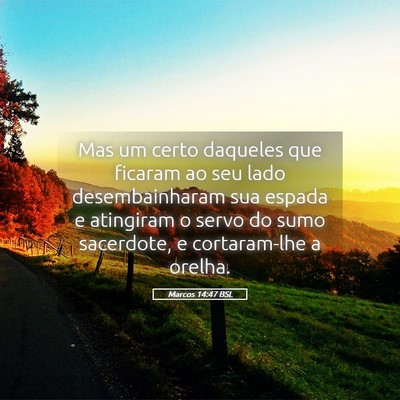 Picture 05 - Marcos 14:47 BSL - Mas um certo daqueles que ficaram ao seu lado - Bible Verse Picture