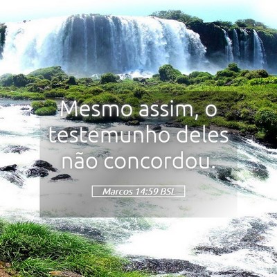 Picture 05 - Marcos 14:59 BSL - Mesmo assim, o testemunho deles não - Bible Verse Picture