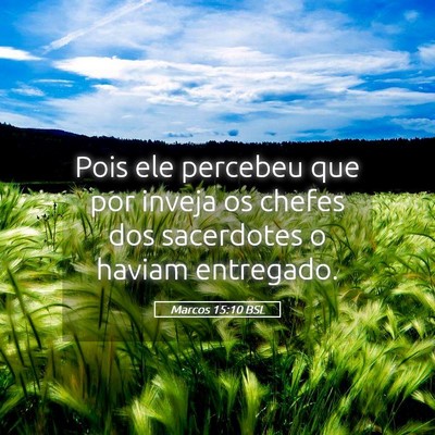 Picture 05 - Marcos 15:10 BSL - Pois ele percebeu que por inveja os chefes dos - Bible Verse Picture