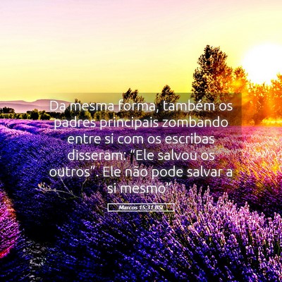 Picture 05 - Marcos 15:31 BSL - Da mesma forma, também os padres principais - Bible Verse Picture