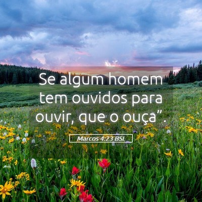 Picture 05 - Marcos 4:23 BSL - Se algum homem tem ouvidos para ouvir, que o - Bible Verse Picture