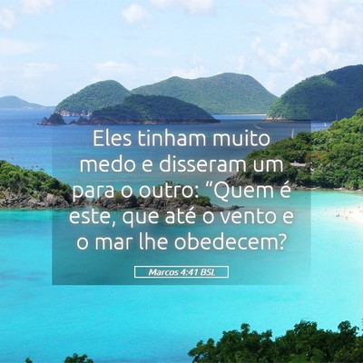 Picture 05 - Marcos 4:41 BSL - Eles tinham muito medo e disseram um para o - Bible Verse Picture
