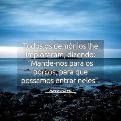 Picture 05 - Marcos 5:12 BSL - Todos os demônios lhe imploraram, dizendo: - Bible Verse Picture