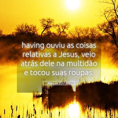 Picture 05 - Marcos 5:27 BSL - having ouviu as coisas relativas a Jesus, veio - Bible Verse Picture